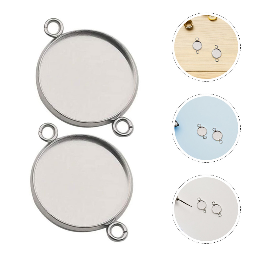 Bezels Set Pendant - 20 Adet Bileklik Kabochon Bağlantı Parçası,