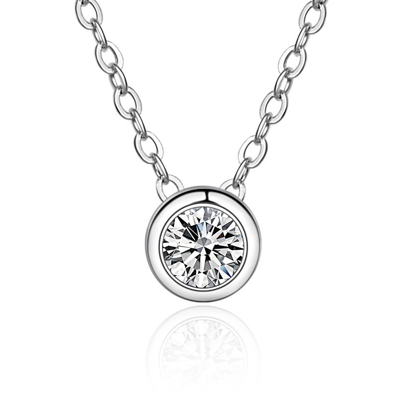 D Renk Moissanite Taşlı Küpe,  - Bezels Set Pendant incelemesi ve fiyatı